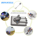 Upgraded 21.6V 6000Mah For V6 Battery Replacement | For V6 Battery Replacement 1 Pack With 2 Filters