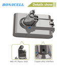 Upgraded 21.6V 6000Mah For V6 Battery Replacement | For V6 Battery Replacement 1 Pack With 2 Filters