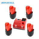 For M12 12V Battery Replacement | M12 3.0Ah Li-ion 4 Pack with Charger