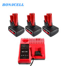 For M12 12V Battery Replacement | M12 4.0Ah Li-ion 3 Pack With Charger