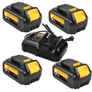 For DCB200 20v Battery 6ah Replacement | DCB200 Li-ion Battery 4 Pack with Charger
